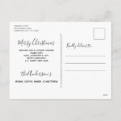 Zwarte kerstkaart - Cute Dog Puppy Labrador Feestdagenkaart (Achterkant)