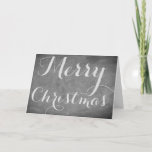 Zwarte kerstkaart feestdagen kaart<br><div class="desc">Het prettige kerstbord van Blackboard ziet er elegant uit dat Typografie grijs Black White Holiday Season Wenskaart,  u kunt tekst en jouw naam toevoegen</div>