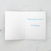 Zwarte Kerstkaart met paarse ster Feestdagen Kaart (Binnen)