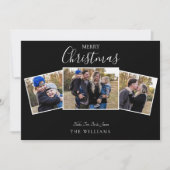 Zwarte kerstkaart voor collage fotografie (Voorkant)