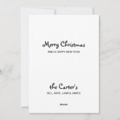 Zwarte kerstkardinaal van het Laboratorium - Labra Feestdagenkaart (Achterkant)