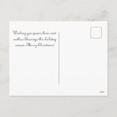 Zwarte Kerstkat Feestdagenkaart (Achterkant)