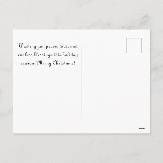 Zwarte Kerstkat Feestdagenkaart (Achterkant)