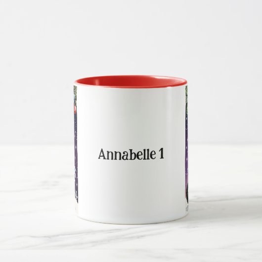 Zwarte Kerstkat in Blue Cape Mok (Midden)