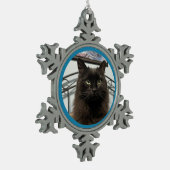 Zwarte Kerstkat Ornament (Links)