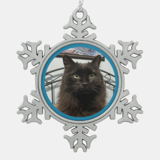 Zwarte Kerstkat Ornament