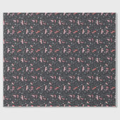 Zwarte Kerstkatten Cadeaupapier (Vlak)