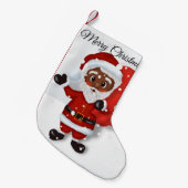 Zwarte kerstkerstcadeautjes stoppen kleine kerstsok (Voorkant (Hangend))