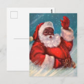 Zwarte kerstkerstkerstBriefkaart Briefkaart (Voorkant / Achterkant)