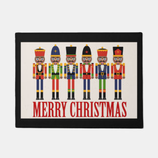Zwarte kerstklep voor Nutkraker Deurmat