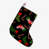 zwarte kerstkousen kleine kerstsok (Voorkant (Hangend))