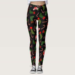 zwarte kerstkousen leggings