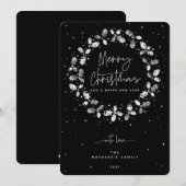 Zwarte Kerstkrans van Hulst Feestdagenkaart (Voorkant / Achterkant)