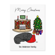 Zwarte Kerstlabrador Slaapt