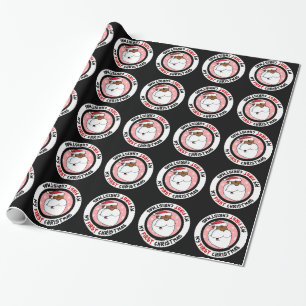 Zwarte kerstman (baby's eerste Kerstmis) Cadeaupapier