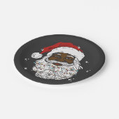 Zwarte Kerstman Black Geschiedenis Kerstmis Papieren Bordje (Gekanteld)