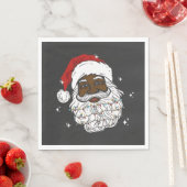 Zwarte Kerstman Black Geschiedenis Kerstmis Servet (Insitu)