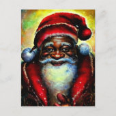 Zwarte kerstman, blank briefkaart (Voorkant)