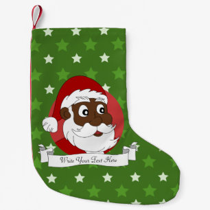 Zwarte Kerstman Cartoon Kleine Kerstsok