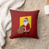 Zwarte Kerstman Cartoon Kussen (Deken)