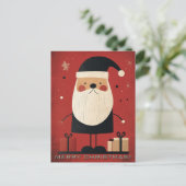 Zwarte Kerstman en kerstcadeaus Briefkaart (Staand voorkant)