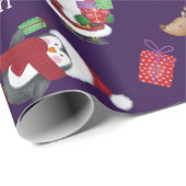 Zwarte Kerstman en vrienden Cadeaupapier (Rol Hoek)