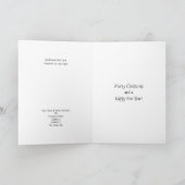 Zwarte kerstman en zak met cadeaus personaliseren  kaart (Binnen)