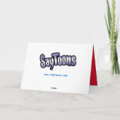 Zwarte Kerstman Feestdagen Kaart (Achterkant)