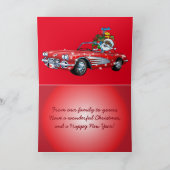 Zwarte Kerstman Feestdagen Kaart (Binnen)