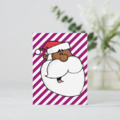 Zwarte kerstman feestdagenkaart (Staand voorkant)