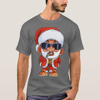Zwarte Kerstman Gangster Kerstmis 2 T-shirt