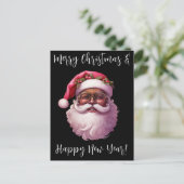 Zwarte Kerstman, Grote Nick energie, stout, Sinter Briefkaart (Staand voorkant)