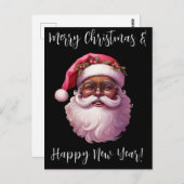 Zwarte Kerstman, Grote Nick energie, stout, Sinter Briefkaart (Voorkant / Achterkant)