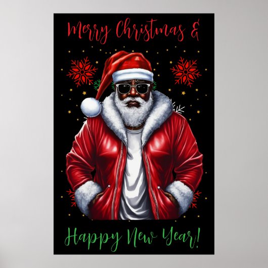 Zwarte Kerstman, Grote Nick energie, stout, Sinter Poster (Voorkant)