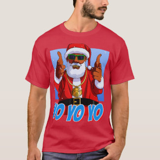 Zwarte Kerstman Hip Hop Kerstmis T-shirt