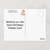 Zwarte Kerstman in Pointillism Aangepaste Briefkaa Briefkaart (Achterkant)