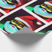 Zwarte kerstman, jolly saint Nic Kerstmis Cadeaupapier (Hoek)