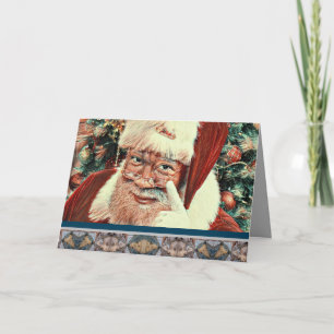 Zwarte Kerstman Kaart Afro-Amerikaanse Xmas
