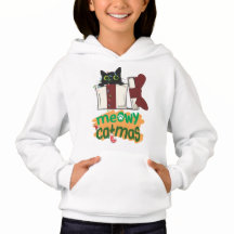 Zwarte Kerstman Kat Verward In Kerstboom Lichten