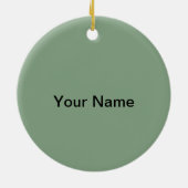 Zwarte Kerstman kerstbal Keramisch Ornament (Achterkant)