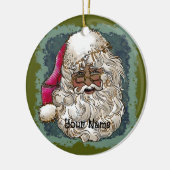 Zwarte Kerstman kerstballen Keramisch Ornament (Links)