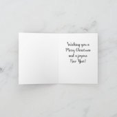 Zwarte Kerstman Kerstkaart Kaart (Binnen)