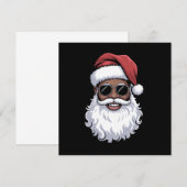 Zwarte Kerstman Kerstman Afro Afro-Amerikaans Kaart (Voorkant / Achterkant)