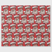 Zwarte Kerstman, Kerstmis, Afro-Amerikaans Cadeaupapier (Vlak)
