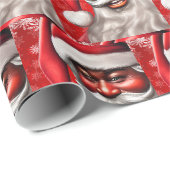 Zwarte Kerstman, Kerstmis, Afro-Amerikaans Cadeaupapier (Rol Hoek)