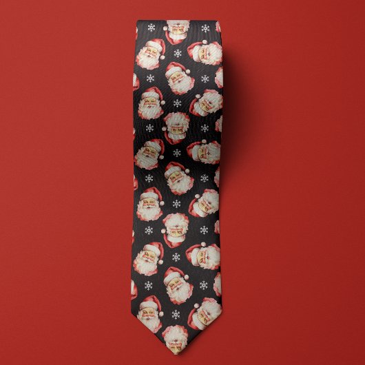 Zwarte Kerstman Kerstmissneeuwvlok Vakantie Stropdas