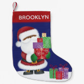 Zwarte Kerstman Kleine Kerstsok (Voorkant)