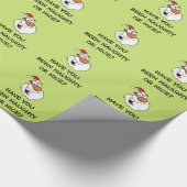 Zwarte Kerstman maakt zijn Naughty List Cadeaupapier (Hoek)