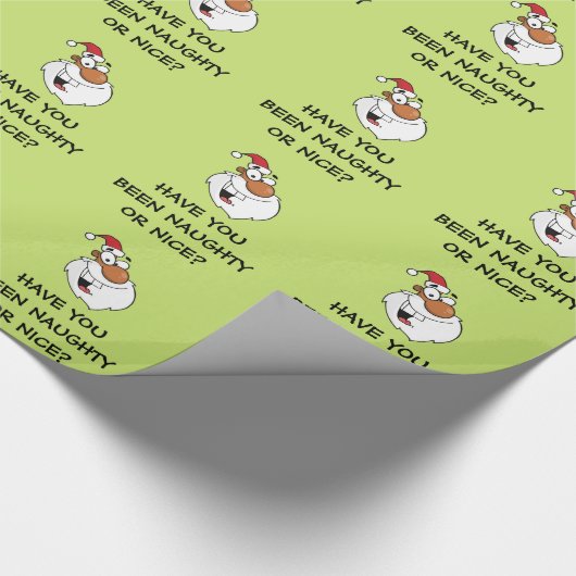 Zwarte Kerstman maakt zijn Naughty List Cadeaupapier (Hoek)