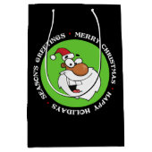 Zwarte Kerstman maakt zijn Naughty List Medium Cadeauzakje (Voorkant)